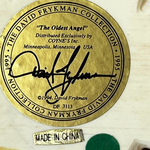 David Frykman Collection "The Oldest Angel" w/ Accordion Figurine Vintage 1994 - Picture 9 of 11